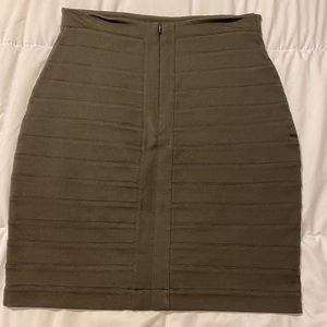 Express Olive Green Pencil Bodycon Skirts Size 2